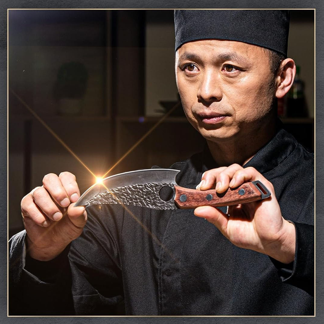 Japans Koksmes 20 cm van RVS met Houten Handvat – Precisie Keukenmes
