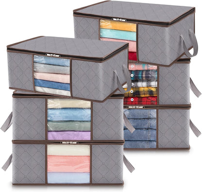 Opbergbox Met Venster Opvouwbaar 35-90L Kleding Opbergdoos Met Rits