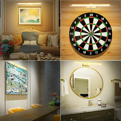 Wandlamp met Touch-bediening — Metalen LED Lamp voor Woonkamer Slaapkamer — Dimbaar Nachtlampje met Afstandsbediening Modern Design Zwart Goud 20cm Wandverlichting