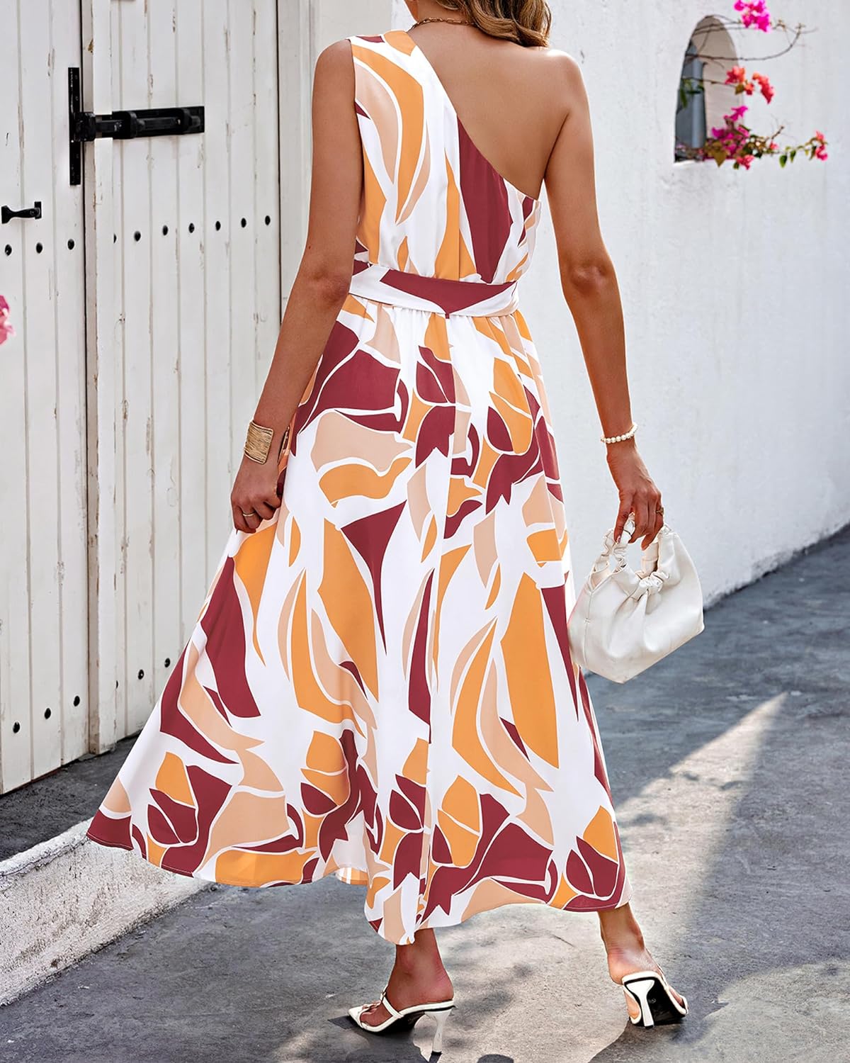 Zomerse Maxi Jurk voor Vrouwen Lange Jurk Zwart wit
