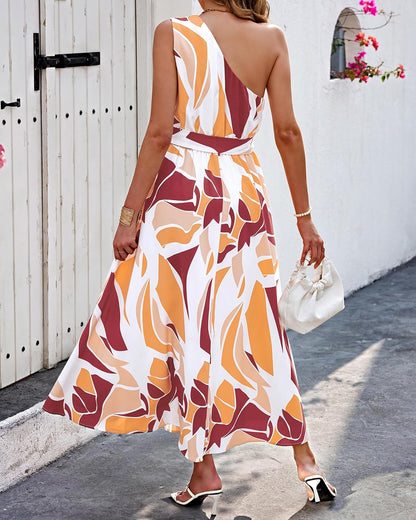 Zomerse Maxi Jurk voor Vrouwen Lange Jurk Zwart wit