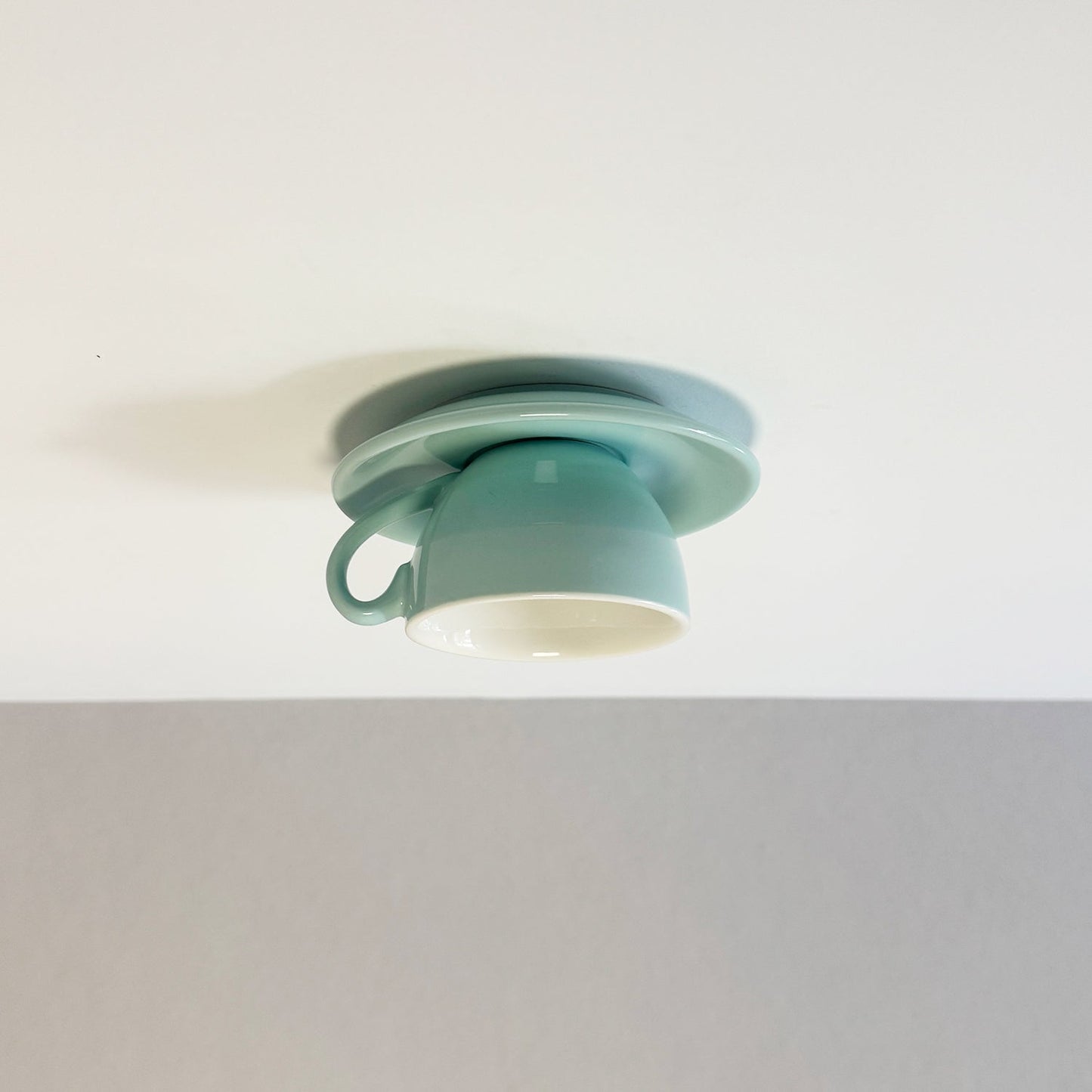 Plafondlamp Keramiek Koffiekop Vorm LED Blauw Roze Geel Slaapkamer Woonkamer Speels Design