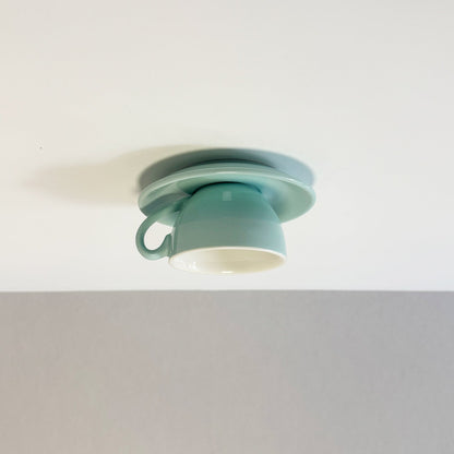 Plafondlamp Keramiek Koffiekop Vorm LED Blauw Roze Geel Slaapkamer Woonkamer Speels Design