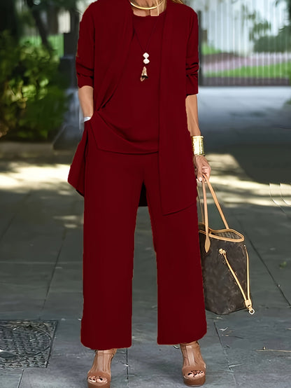 Dames Elegante 3-delige Set Stijlvol Comfortabel