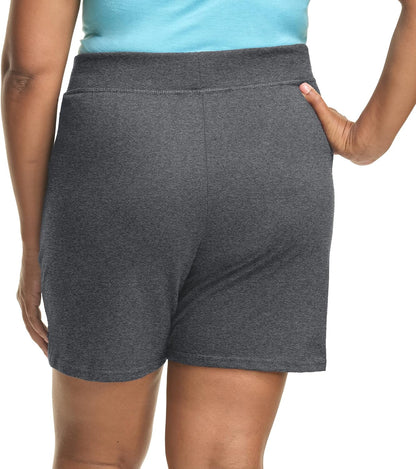 Plus Size Korte Broeken voor Dames van Katoen Jersey