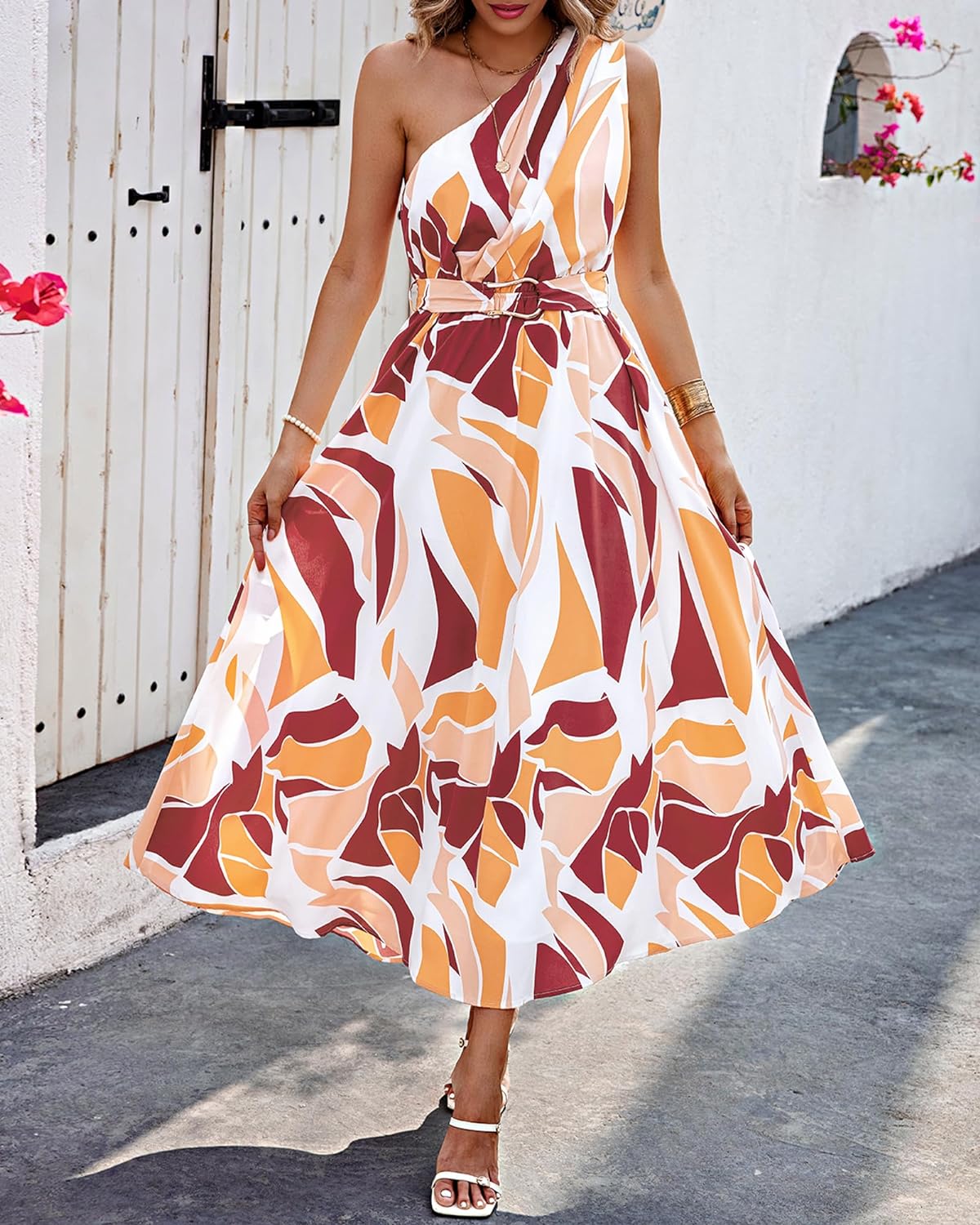 Zomerse Maxi Jurk voor Vrouwen Lange Jurk Zwart wit