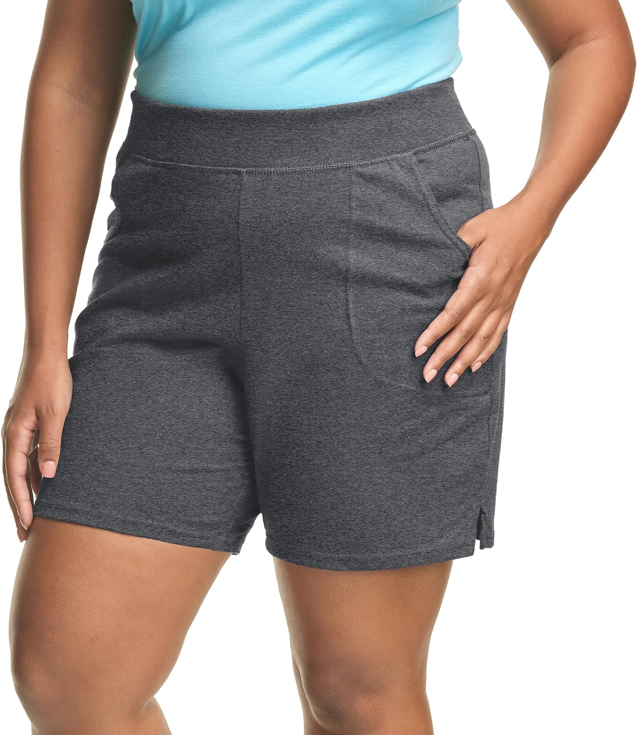Plus Size Korte Broeken voor Dames van Katoen Jersey