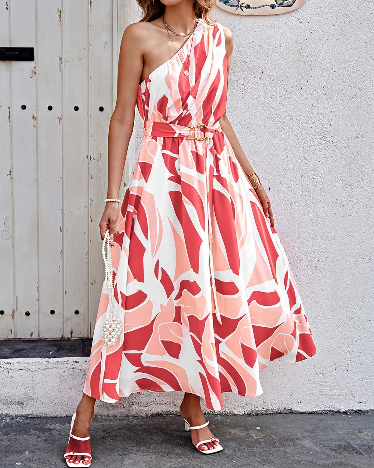 Zomerse Maxi Jurk voor Vrouwen Lange Jurk Zwart wit