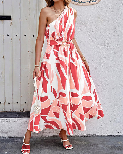 Zomerse Maxi Jurk voor Vrouwen Lange Jurk Zwart wit