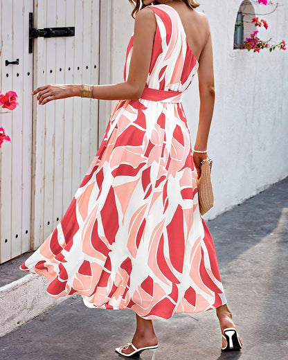 Zomerse Maxi Jurk voor Vrouwen Lange Jurk Zwart wit