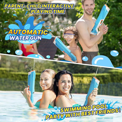 Waterpistool met Groot Bereik 12 Meter – Elektrisch Waterspeelgoed voor Kinderen en Volwassenen met 250+ Schoten Capaciteit