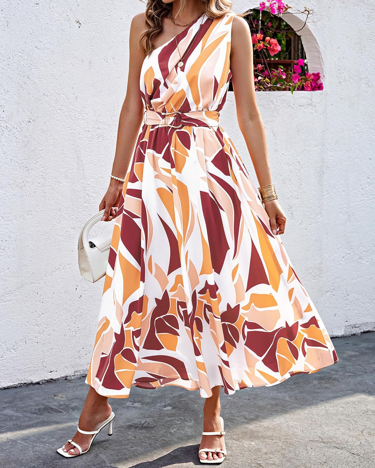Zomerse Maxi Jurk voor Vrouwen Lange Jurk Zwart wit