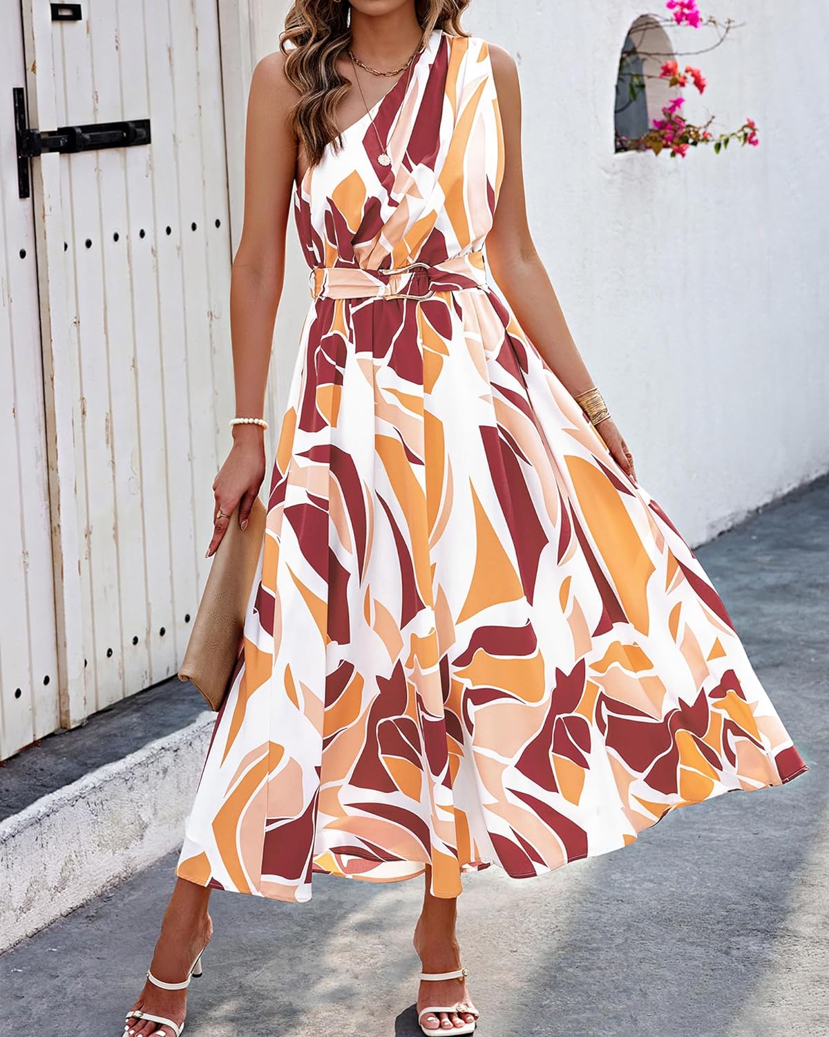 Zomerse Maxi Jurk voor Vrouwen Lange Jurk Zwart wit