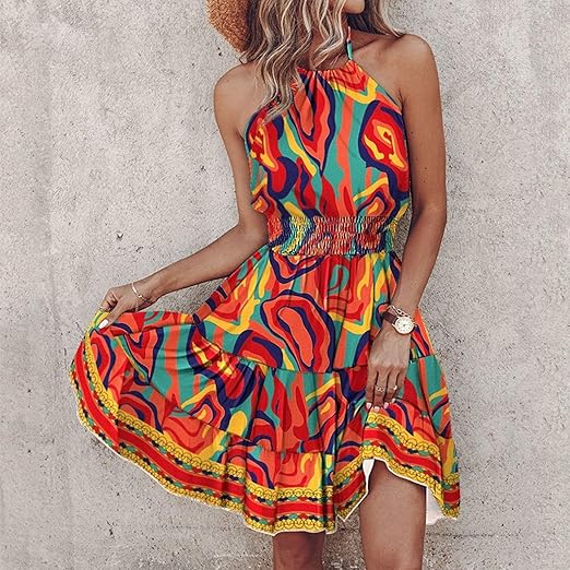 Vrouwelijke Zomerjurk Mouwloos Casual Jurk voor Zomer