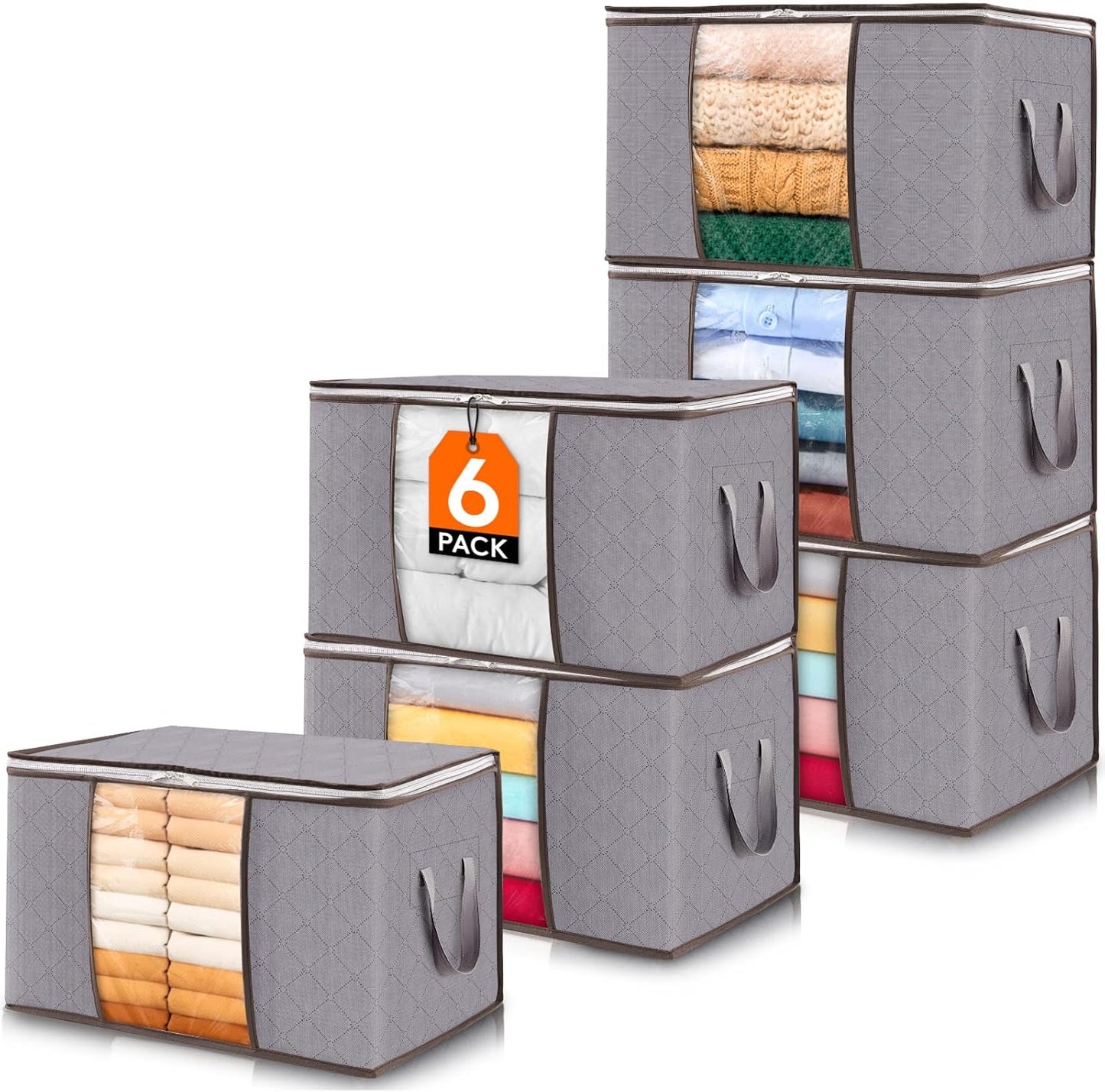 Opbergbox Met Venster Opvouwbaar 35-90L Kleding Opbergdoos Met Rits