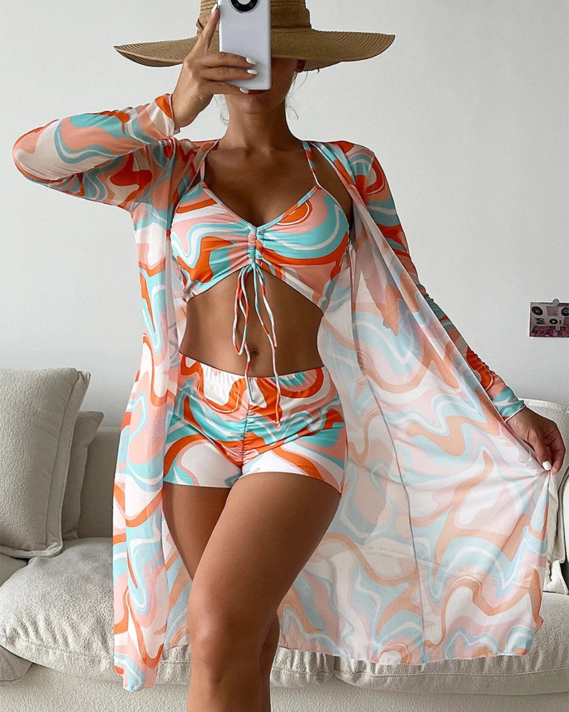 Dames Bikini Set Drie Delig Met Print - StudioMarella