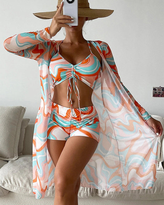 Dames Bikini Set Drie Delig Met Print - StudioMarella