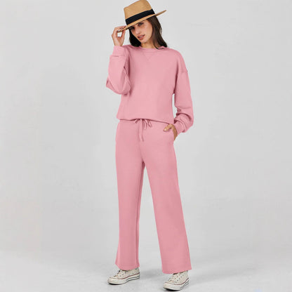 Dames Sweater Set Lange Mouwen Zacht Tweedelig Comfort