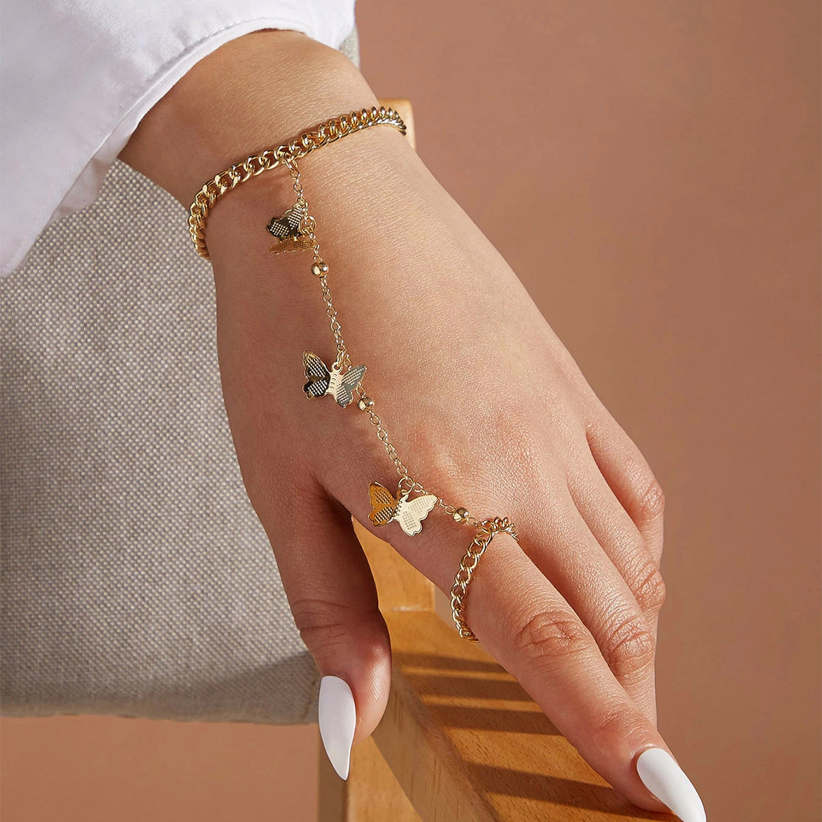 Vlindersieraden Set voor Dames met Ring Armband en Ketting