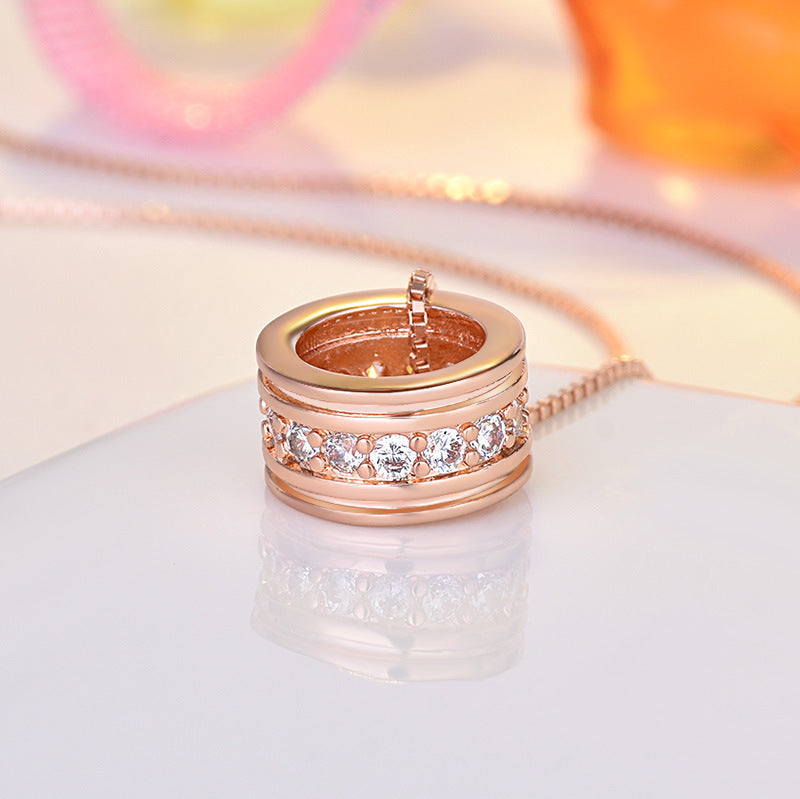 Dames Halsketting met Zirkonia Hanger Elegant Zilver