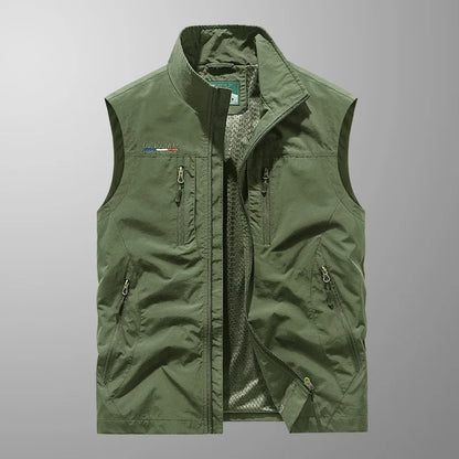 Heren Bodywarmer Ritsvest met Opstaande Kraag