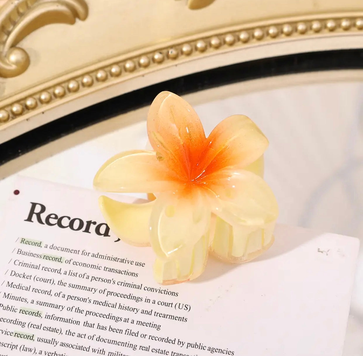 Bloem Haarclip Stevige Grip Elegant Rose Gouden Kleur