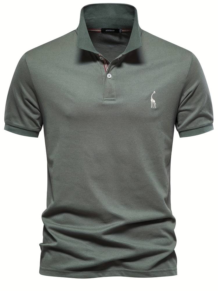 Poloshirt Slim Fit Klassiek met Korte Mouw