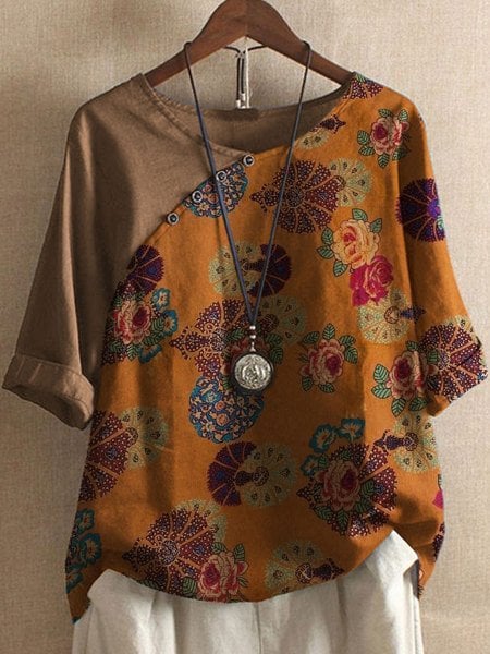 Dames T-Shirt Korte Mouwen met Kitty Print