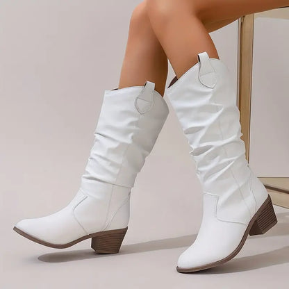 Vrouwelijke Laarzen met Hoge Hak Spitse Neus Stiletto