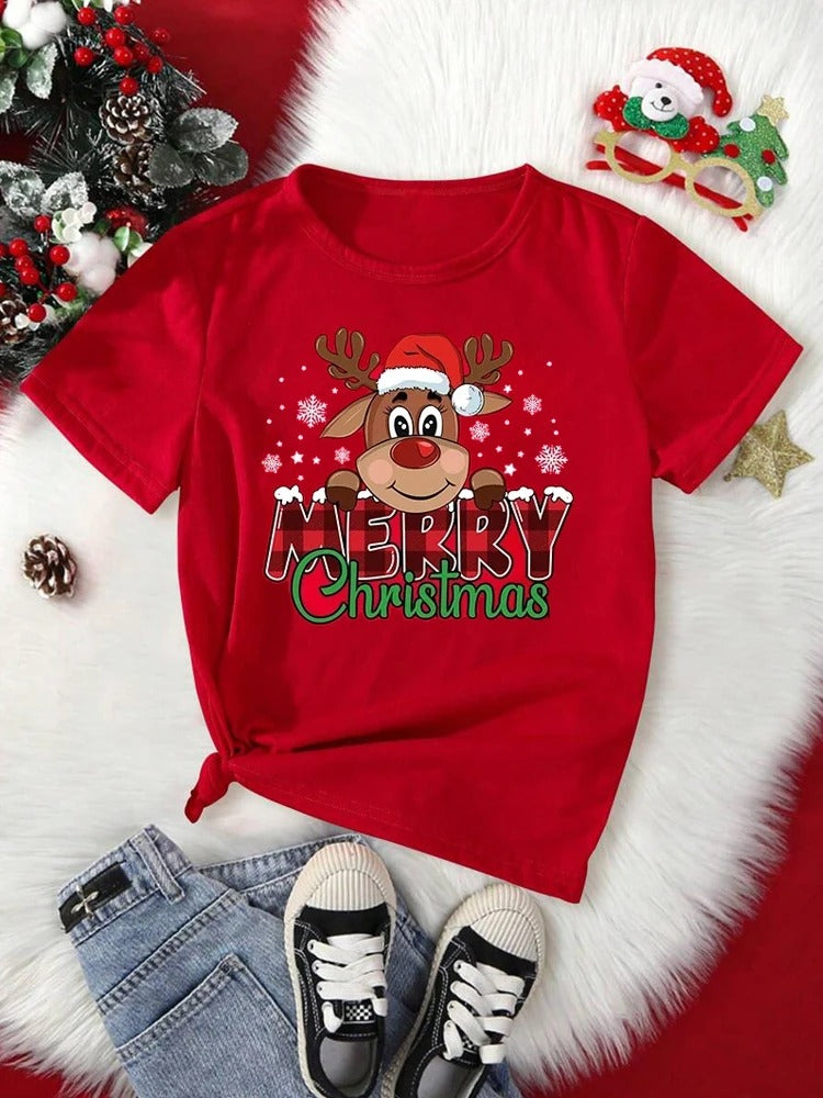 Kersttrui Korte Mouw Vrouwelijk Design