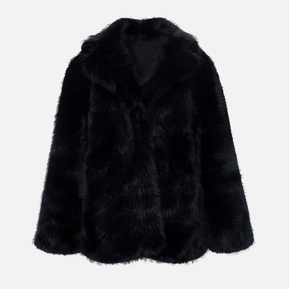 Dames Faux Fur Jas Stijlvol Luxe Warm en Elegante Look