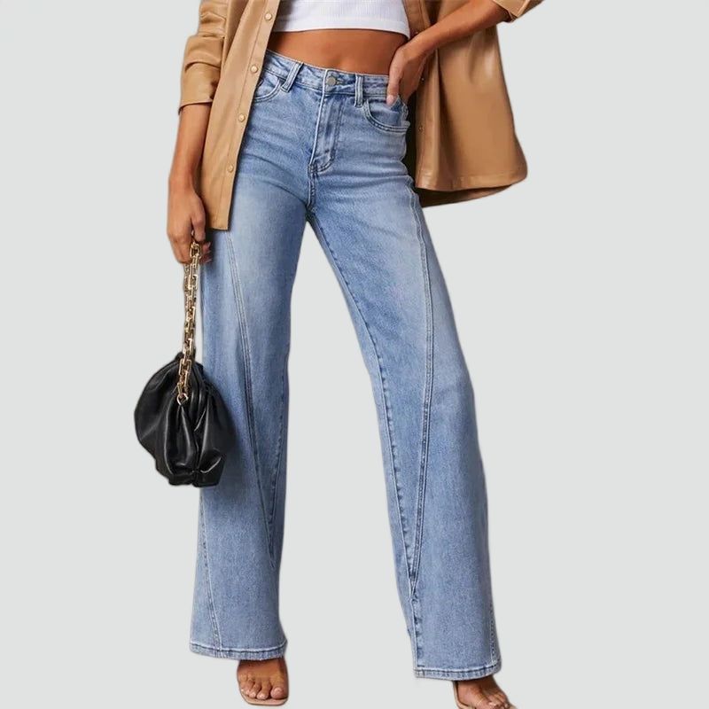Hoge Taille Wijde Jeans Dames Comfortabele Pijpen - StudioMarella