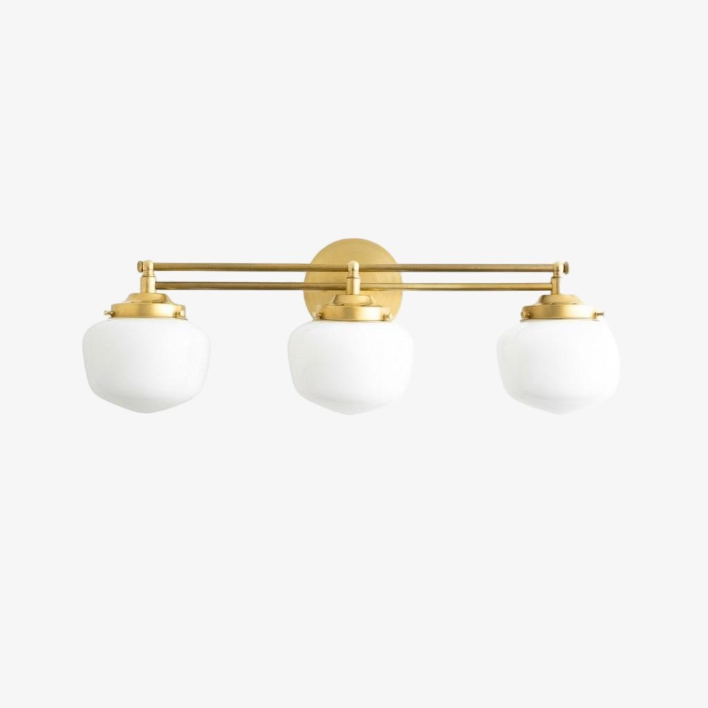 Globe Wandlamp Klassieke Badkamer Schoolhouse Verlichting Mat Opaal Glas voor Spiegel en Wastafel