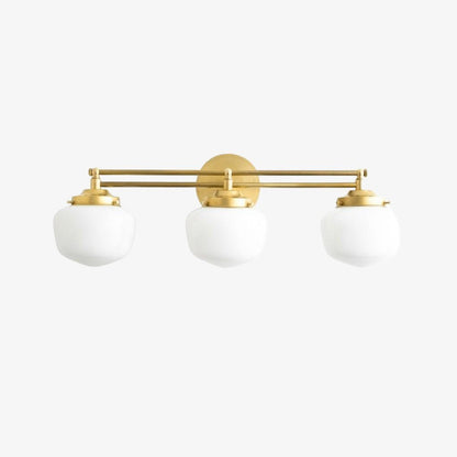 Globe Wandlamp Klassieke Badkamer Schoolhouse Verlichting Mat Opaal Glas voor Spiegel en Wastafel