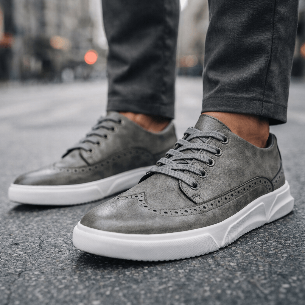 Heren Leren Sneakers Comfortabel voor Dagelijks Gebruik