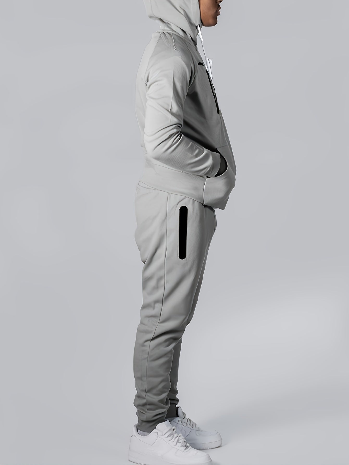 Lange Mouw Hoodie Stretch voor Heren en Dames