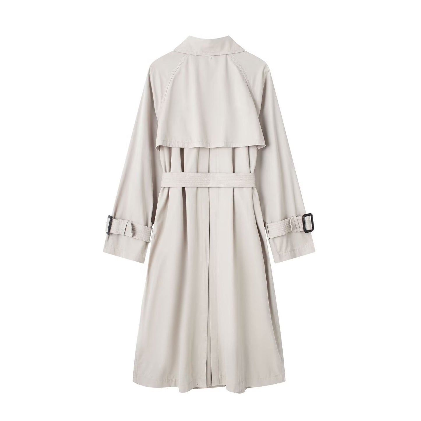 Dames Trenchcoat Lange Voorjaarsjas met Ceintuur Trendy Look