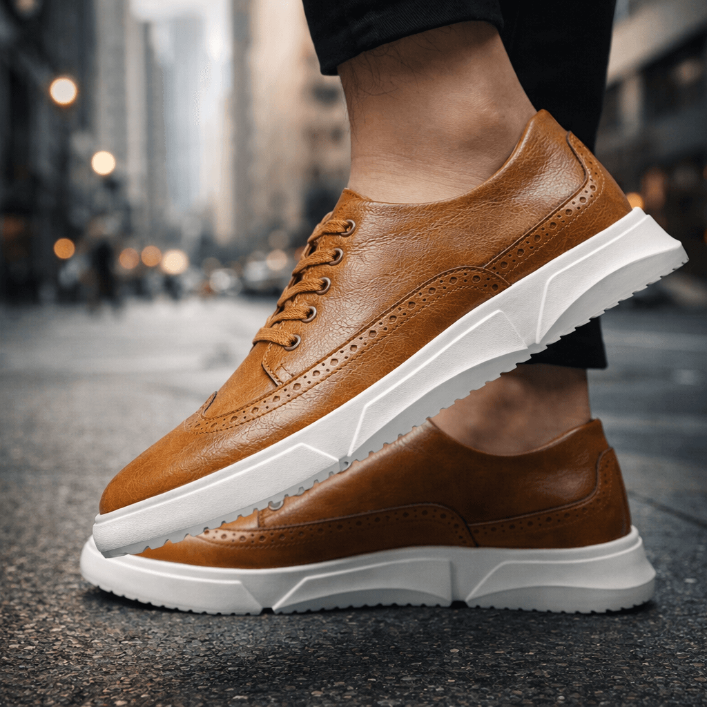 Heren Leren Sneakers Comfortabel en Stijlvol voor Dagelijks Gebruik