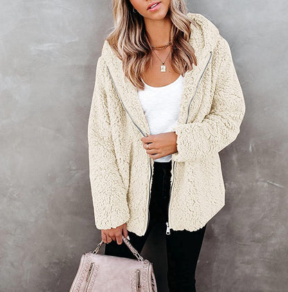 Dames Fleece Vest Teddy Soft Warm Met Capuchon - StudioMarella