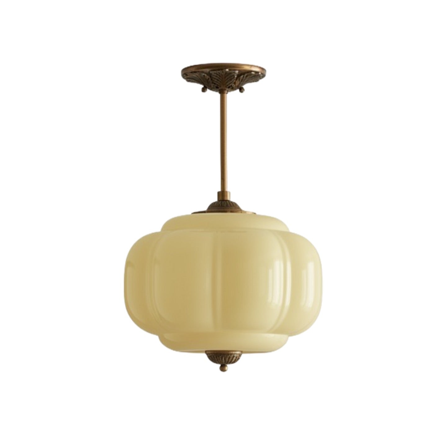 Vintage Melkglazen Hanglamp met Gegolfde Rand – Scandinavische Sfeerverlichting voor Keuken en Slaapkamer