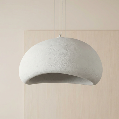 Minimalistische Hanglamp met Stenen Textuur – Moderne Verlichting in Scandinavische Stijl
