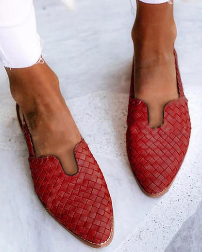 Dames Zomerpumps Gevlochten Instappers