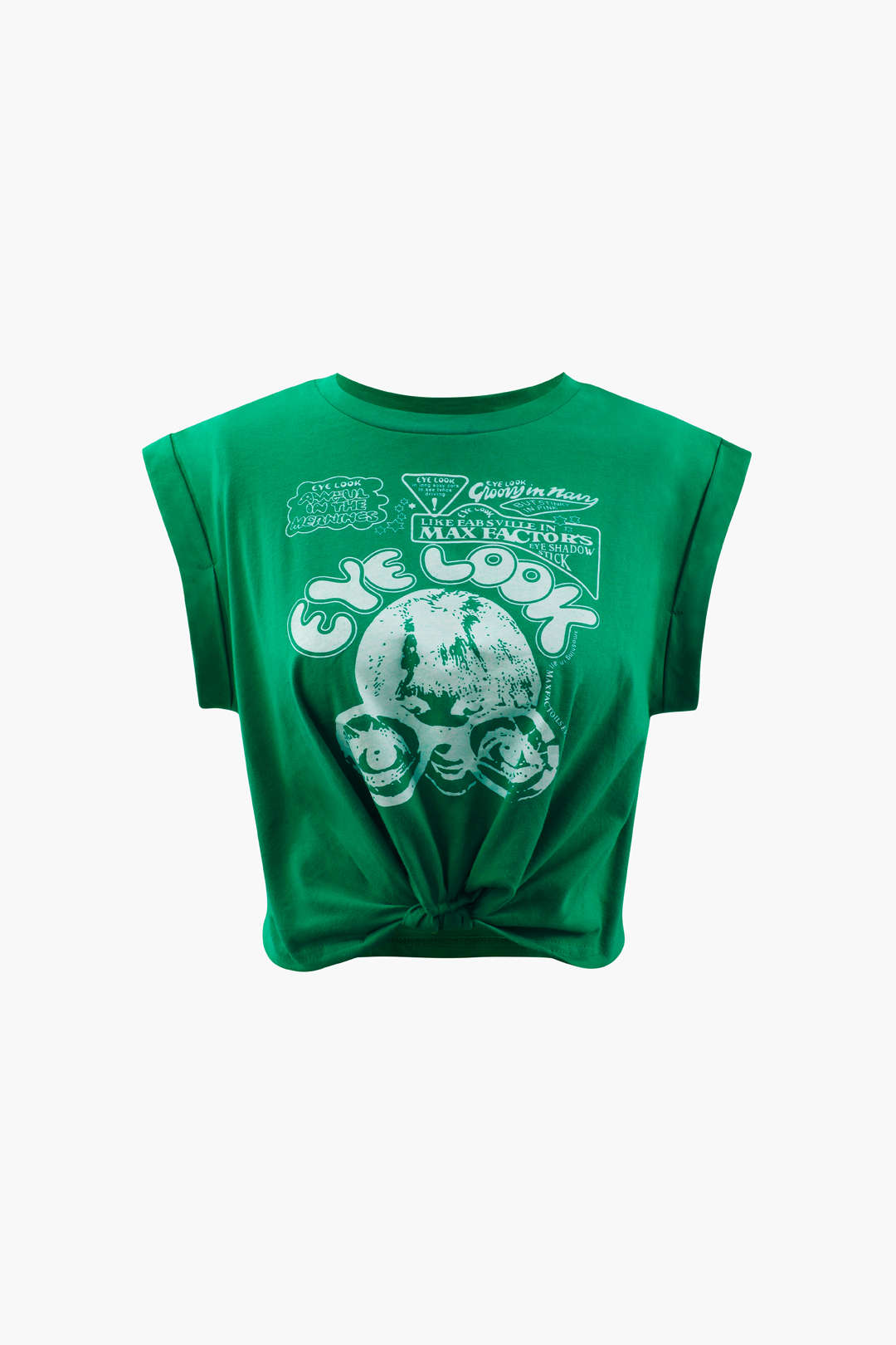 Vrouwelijk Crop Top T-Shirt met Korte Mouwen en Knoopjes