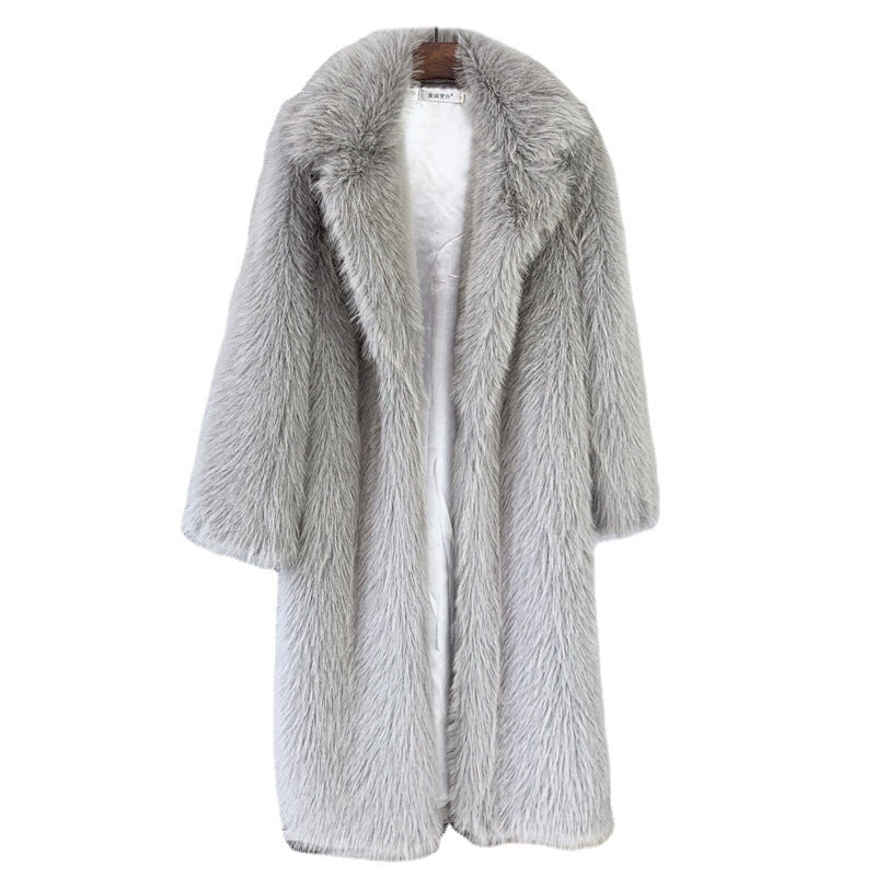 Dames Faux Fur Jas Stijlvol Warm Elegante Coat