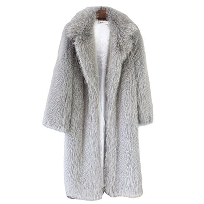 Dames Faux Fur Jas Stijlvol Warm Elegante Coat