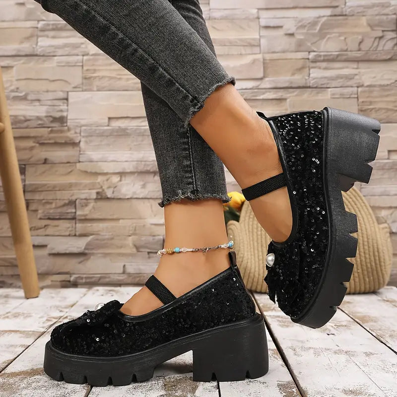 Dames Loafers Elegante Parel Strik Laarzen Stijlvol
