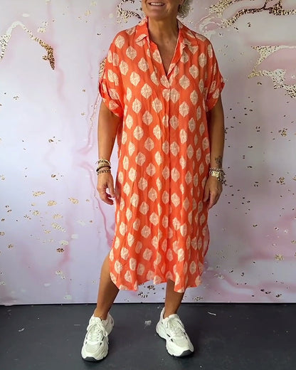 Roma Jas Lange Leren Jas met Print