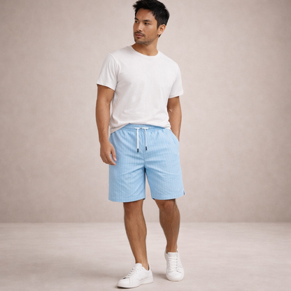 Korte Herenbroek Linnen Ademend Zomerbroek Casual Fit