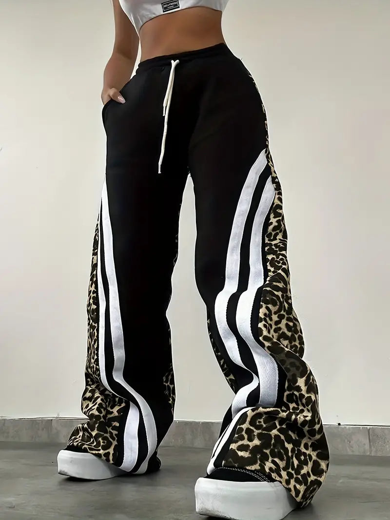 Dames Joggingbroek Fleece Luipaardprint Zacht Gevoerd