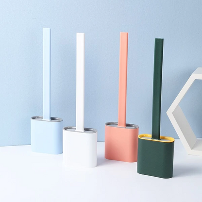 Toiletborstel met Flexibele Siliconen Kop – Hygiënisch en Modern Design voor Eenvoudige Reiniging